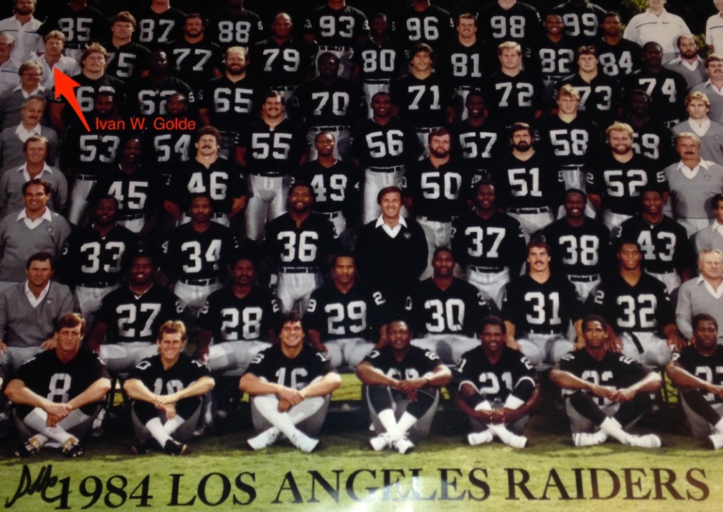 Ivan W. Golde with 1984 LA Raiders